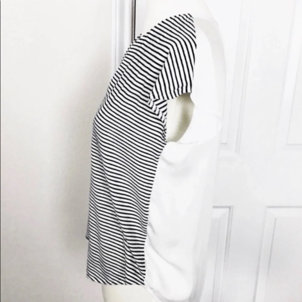 Converse Striped Split Collar Blouse Size XS - Picture 4 of 7